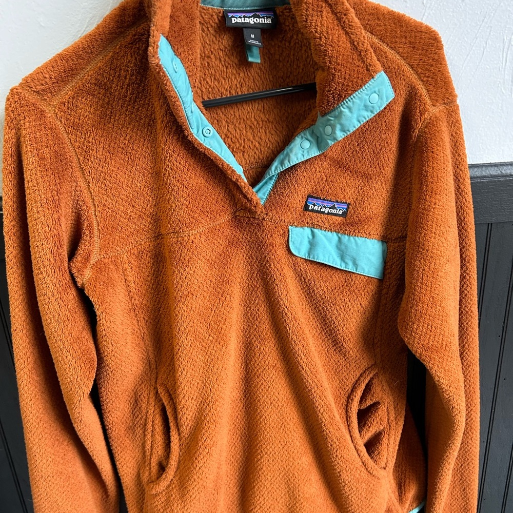 Patagonia Orange Fleece Sweater